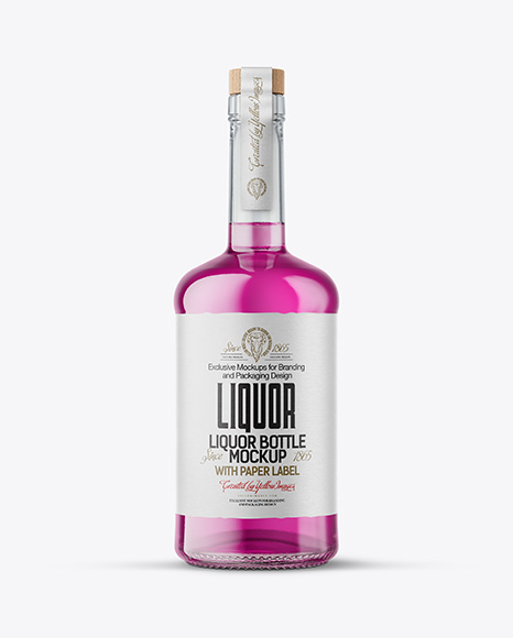 Clear Glass Liquor Bottle Mockup - Packaging mockups