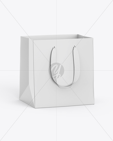 Paper Shopping Bag Mockup – Half Side View