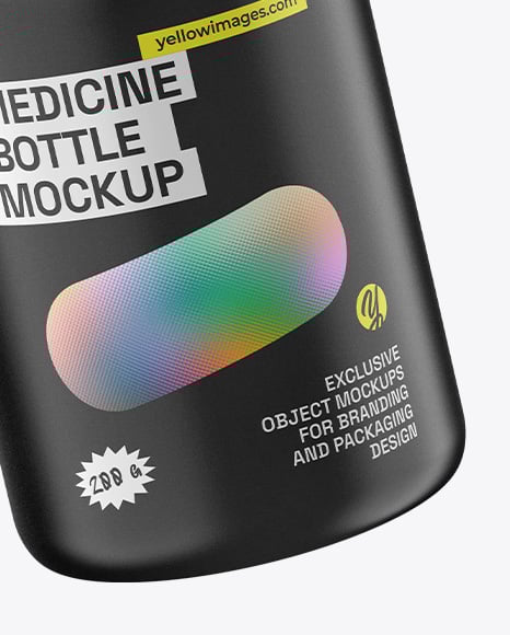 Matte Medicine Pill Bottle Mockup