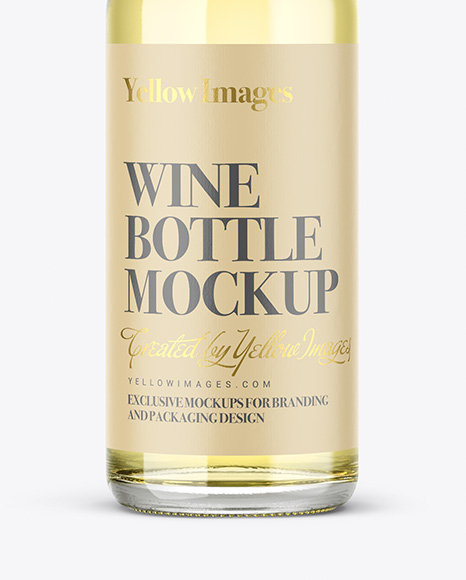 250ml White Wine Bottle Mockup