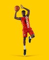 Black Man Wearing Full Basketball Kit Mockup