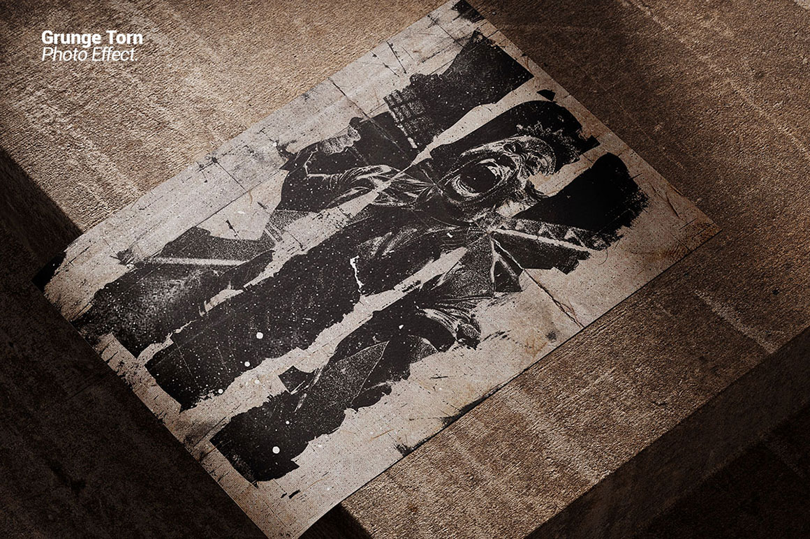 Grunge Torn Photo Effect