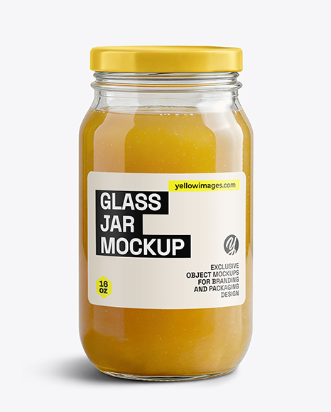 Glass Jar with Chicken Bone Broth Mockup - Mockup shots
