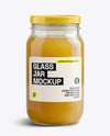 Glass Jar with Chicken Bone Broth Mockup