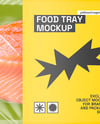 Plastic Tray With Salmon Fillet Mockup