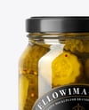 Jar with Bread & Butter Crinkle Cut Pickles Mockup