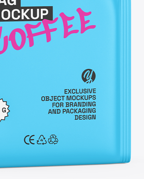 Coffee Bag Mockup – Half Side View