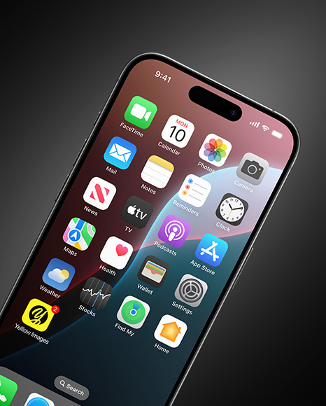 Apple Iphone on the Stone Mockup