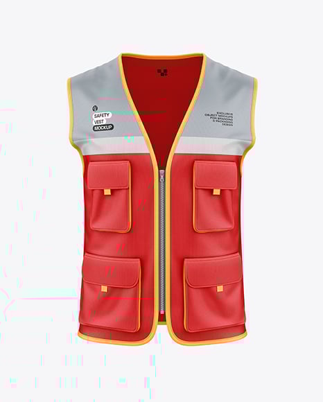 Safety Vest Mockup - Front View