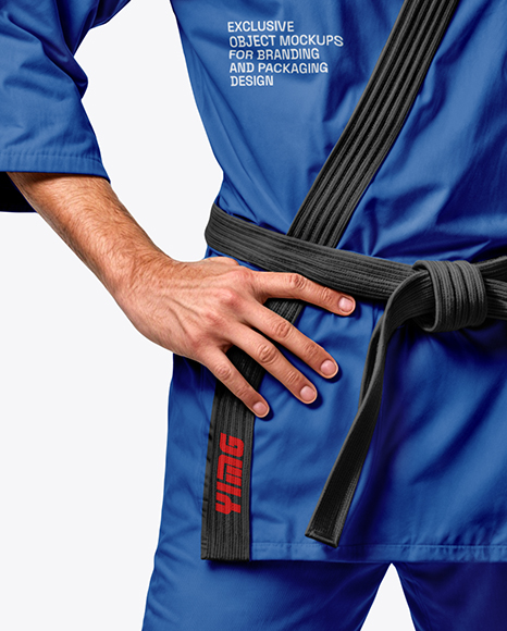 Man Wearing a Jiu Jitsu Gi Uniform Mockup