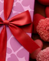 Gift Box with Hearts and Flowers Mockup