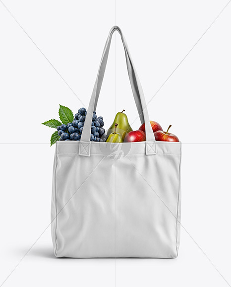 Shopper Bag with Fruits Mockup