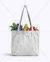Shopper Bag with Fruits Mockup