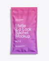Matte Sachet with Zip Lock Mockup