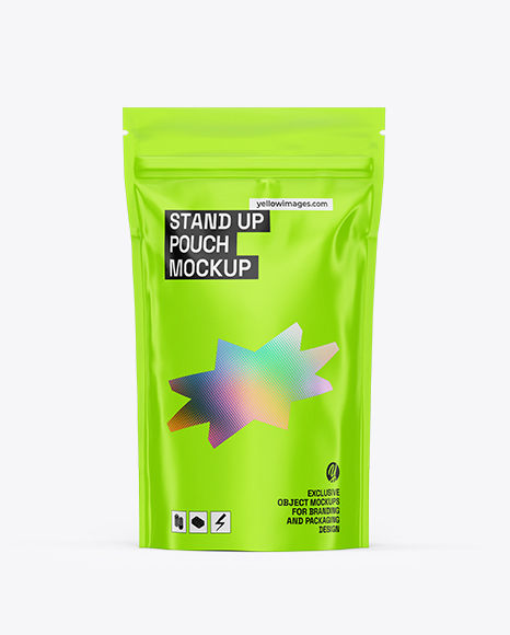 Matte Stand-Up Pouch Mockup