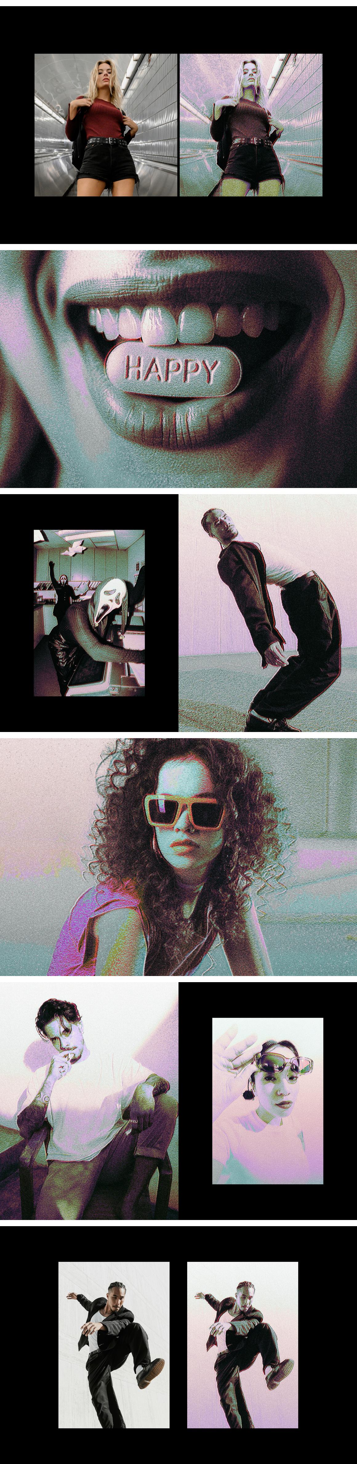 Old VHS Glitch Photo Effect