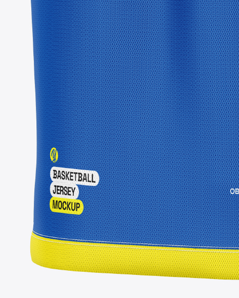 Basketball Jersey Mockup - Back Half Side View