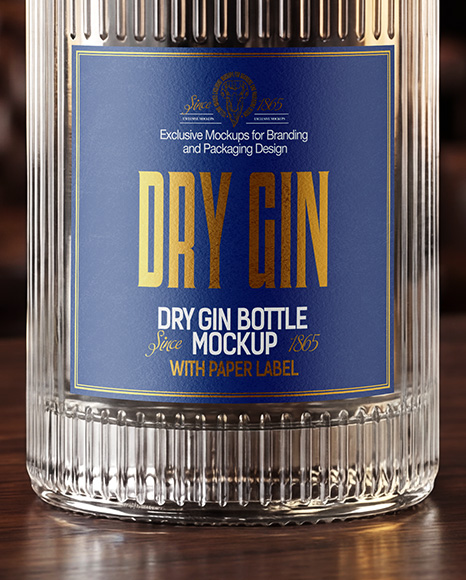 Dry Gin Bottle Mockup