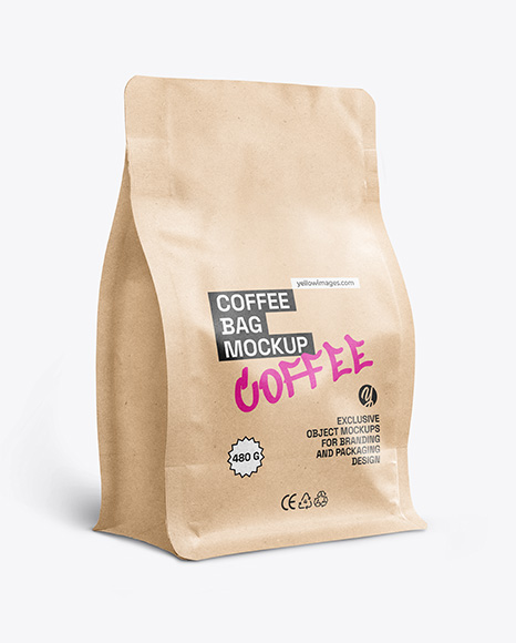 Kraft Paper Coffee Bag Mockup