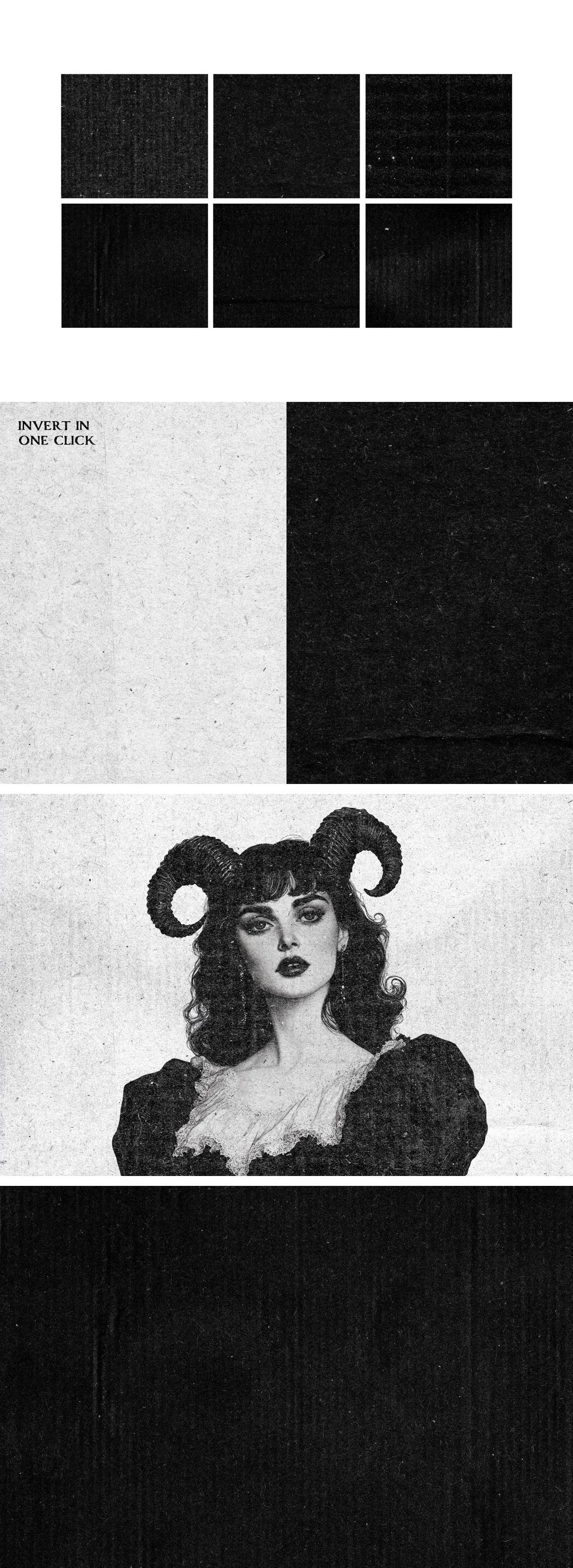 Black Paper Texture Overlays