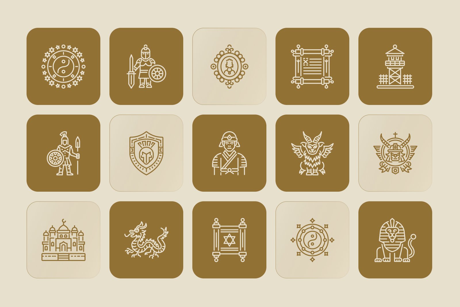 Historical Icons Set