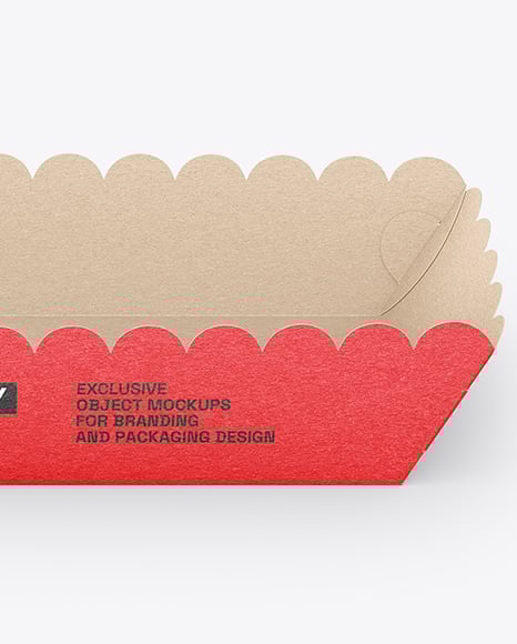 Kraft Paper Tray Mockup