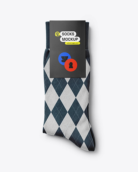 Socks with Label Mockup