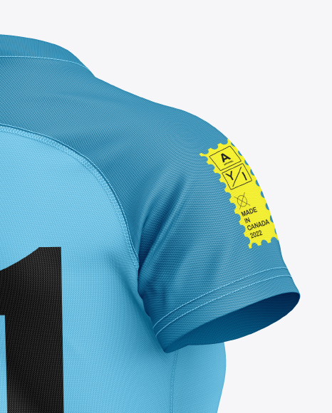 Women's Jersey Mockup - Back Half Side View