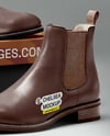 Pair of Chelsea Boots with Shoe Box Mockup