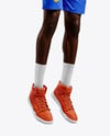 Black Man Wearing Full Basketball Kit Mockup