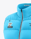 Matte Down Vest Mockup – Half Side View