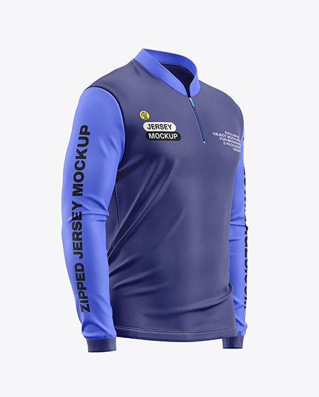 Jersey Mockup - Half Side View - Mesh jersey mockup