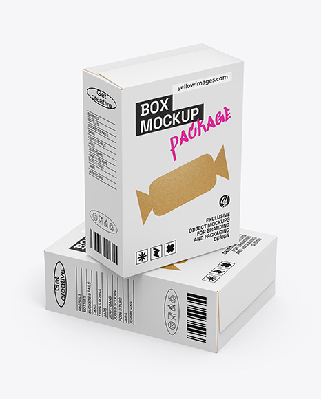 Two Paper Boxes Mockup - Product package mockup
