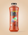 Glass Bottle with Tomato Juice Mockup