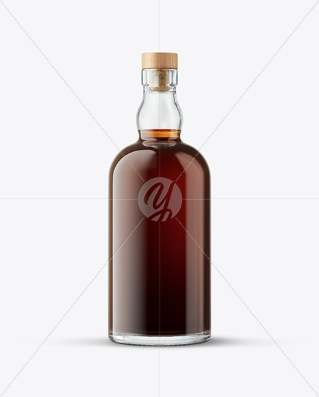 Black Rum Bottle Mockup