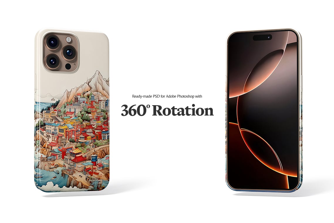 iPhone 16 Pro &amp; 16 Pro Max Case Animated Mockups