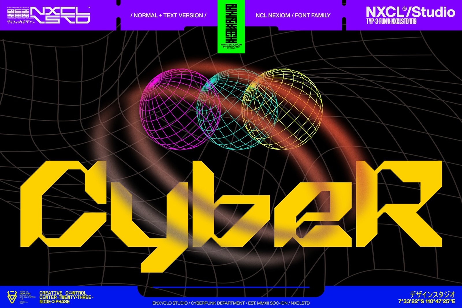 NCL Nexiom Font Family - Futuristic Display Font