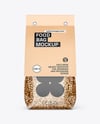 Transparent Package with Buckwheat Mockup