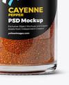 Spice Glass Jar with Cayenne Pepper Mockup