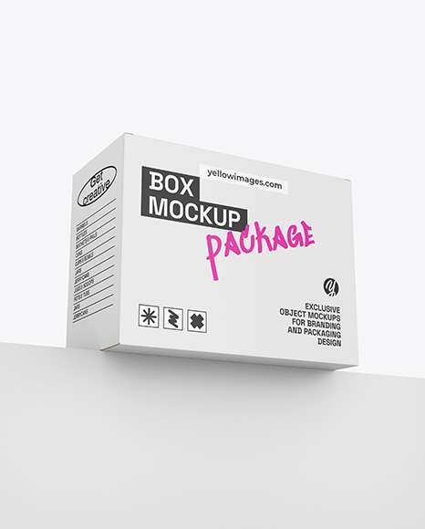 Paper Box Mockup - White box mockup
