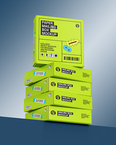 Paper Mailing Boxes Mockup