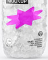Clear Plastic Bag with Ice Cubes Mockup