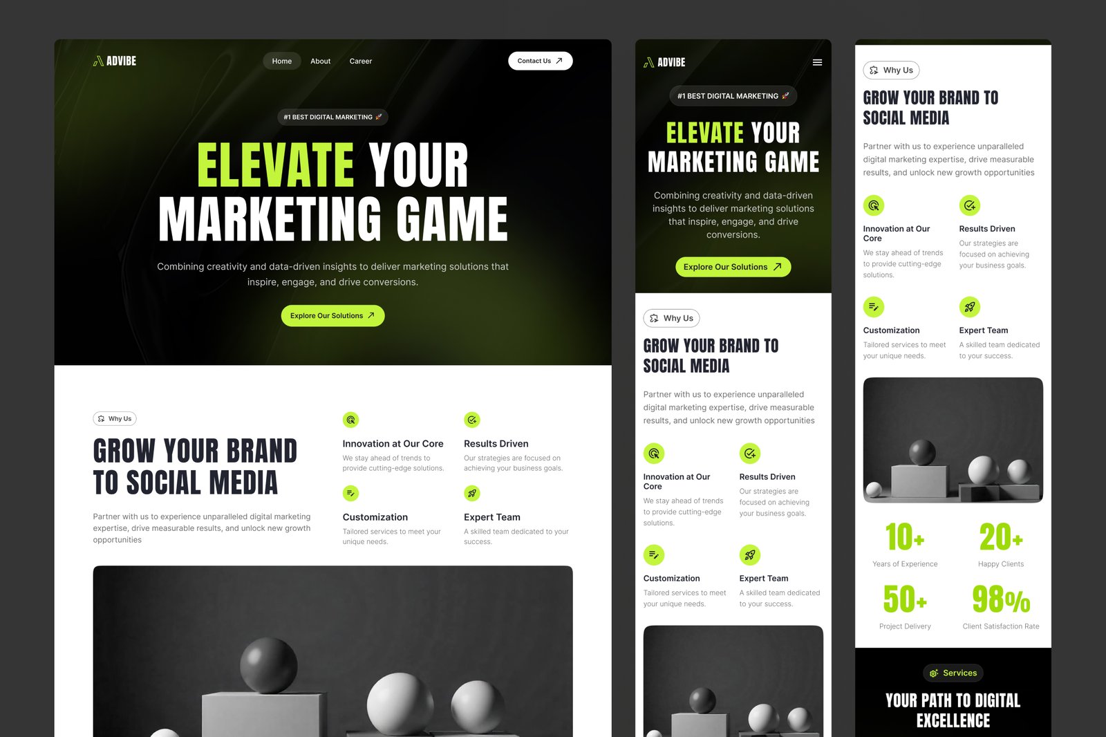 AdVibe - Digital Marketing Agency Website