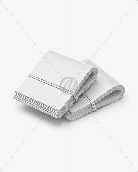 Two Money Bended Stacks Mockup