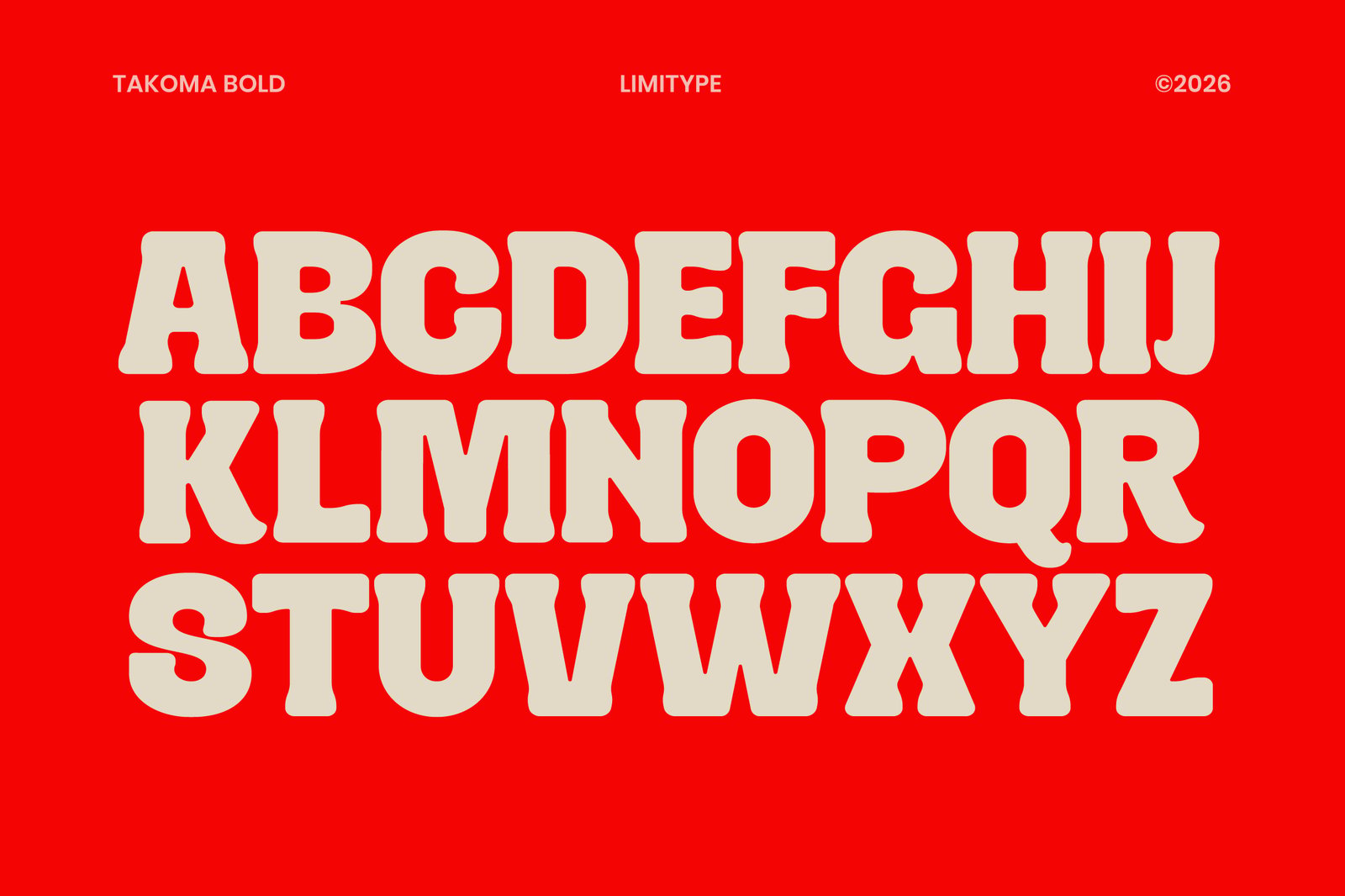 Takoma - Bold Display Font