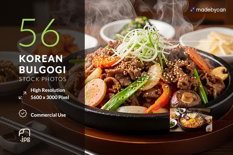 56 Bulgogi Stock Photos for Authentic Korean Food and Menu Design - Stock Photos