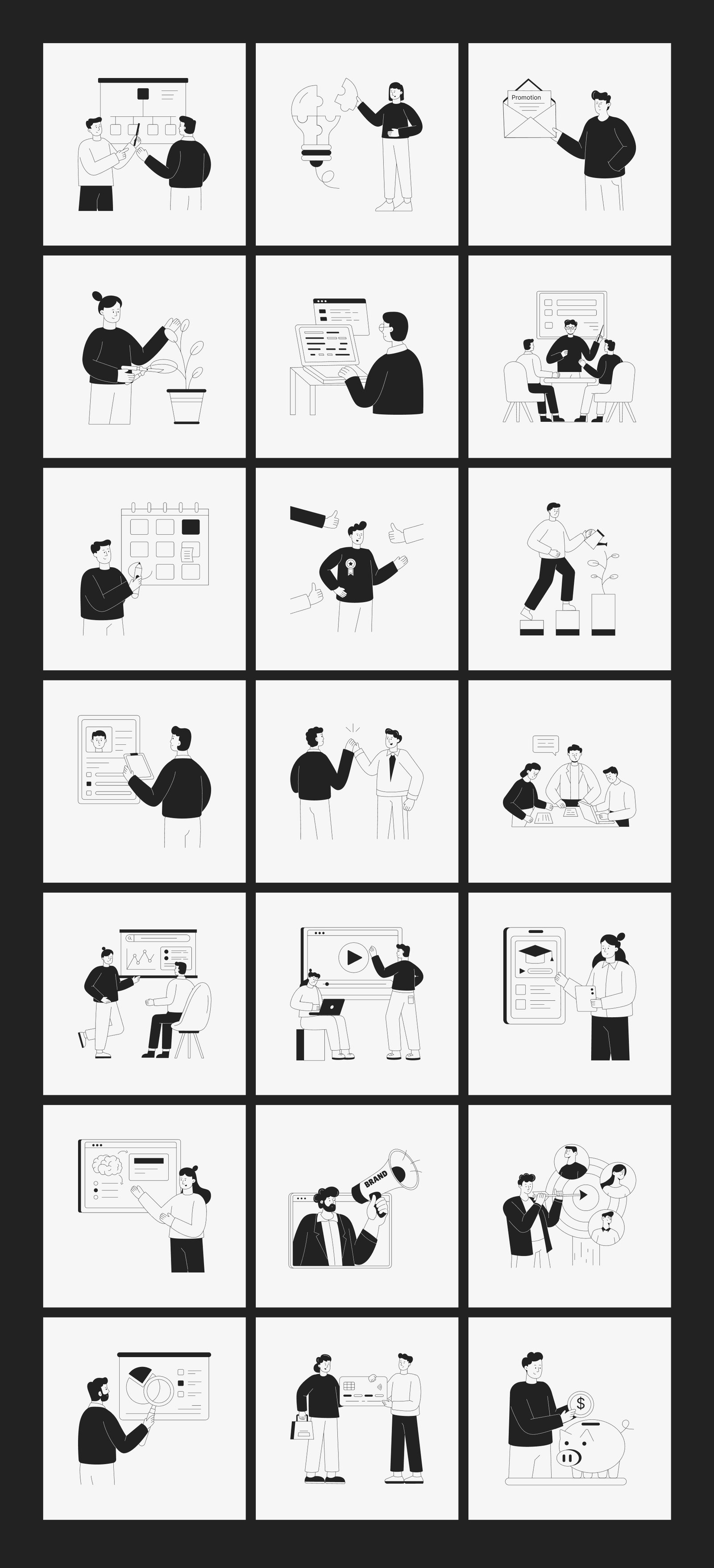 Knowledge and Growth Illustrations Bundle
