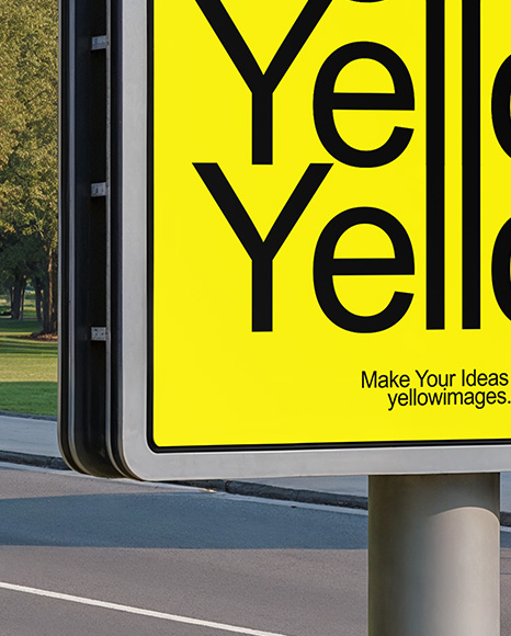 Outdoor Vertical Billboard Mockup