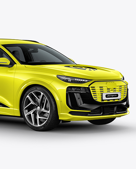 Electric Premium SUV Mockup - Half Side View