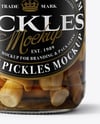 Glass Jar with Pickled Porcini Mushrooms Mockup